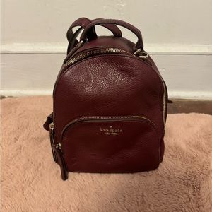 Kate Spade Small Burgundy Backpack